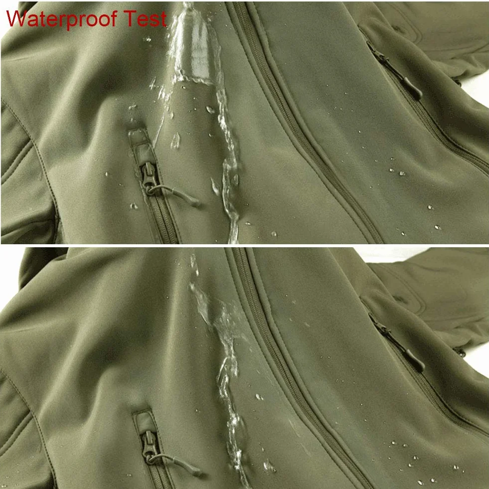 MakingDa - Giacca invernale impermeabile da uomo, con cappuccio, in stile casual, cappotto foderato in pile, giacca tattica militare, per lavoro, corsa, pesca, caccia, arrampicata
