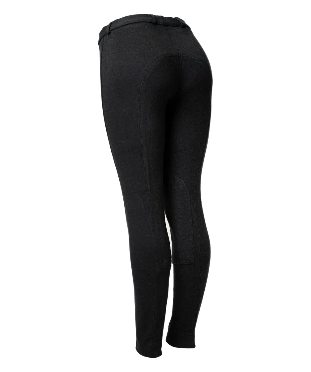 Jodhpur - Pantaloni da equitazione elasticizzati da donna, colore: Nero
