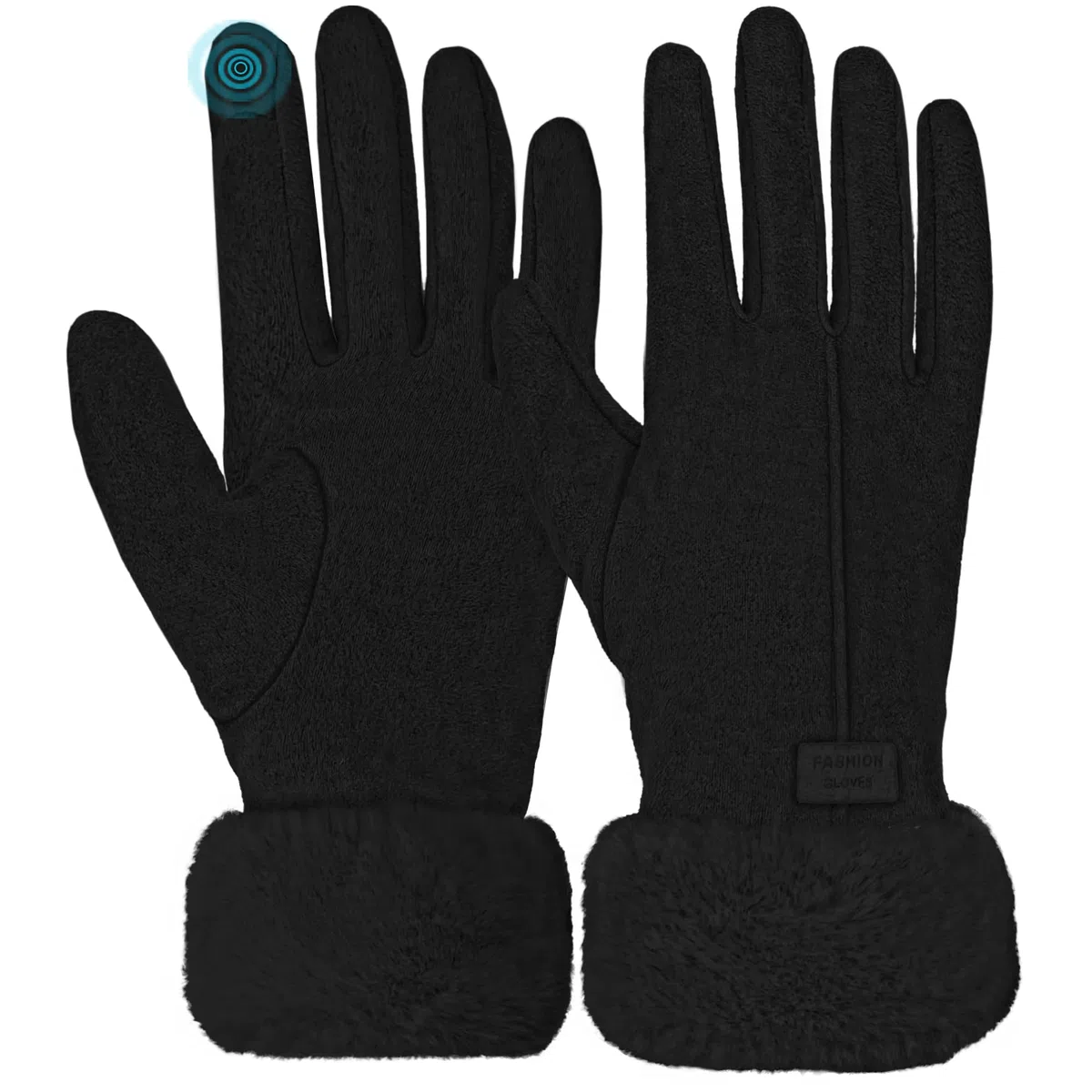Guanti Donne Invernali Touch Screen Antivento Eleganti Guanti caldi in texting con pile foderato per gli sport running outdoor