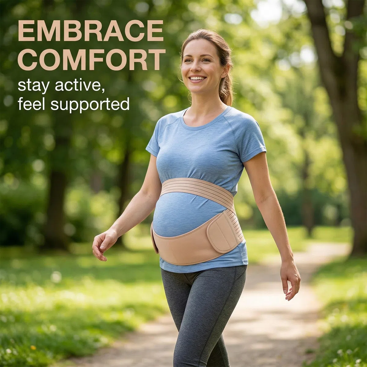 Fascia Gravidanza, Cintura Gravidanza di Supporto Maternità Post-Parto, Regolabile per Dolore alla Schiena e Addome, Supporto Ergonomico e Traspirante, Comfort per Donna
