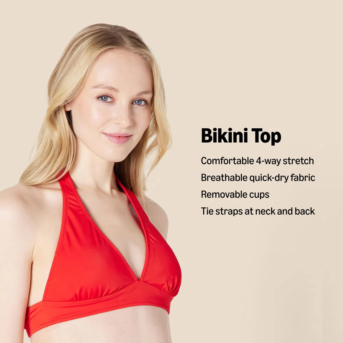 Amazon Essentials Donna Costume da Bagno Bikini con Allacciatura al Collo e Supporto Leggero (Disponibile per Taglie Forti)