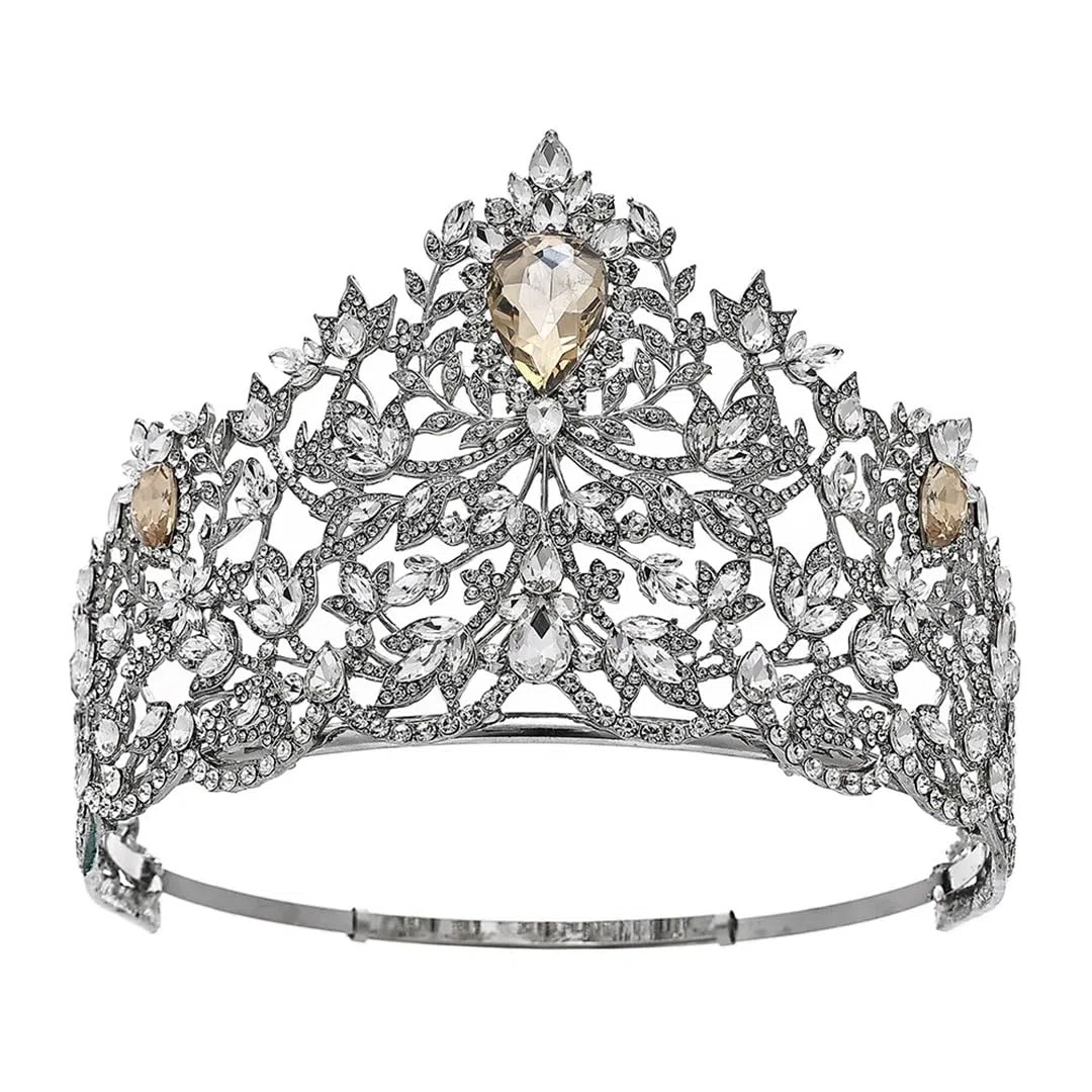 Miss Universo Corona Strass Tiara Grande Corona Regolabile Corona Nuziale