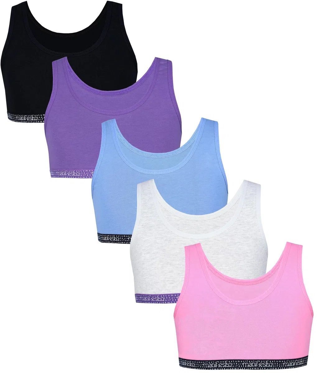 TupTam Reggiseni Sportivi da Ragazza Top Pacco da 5