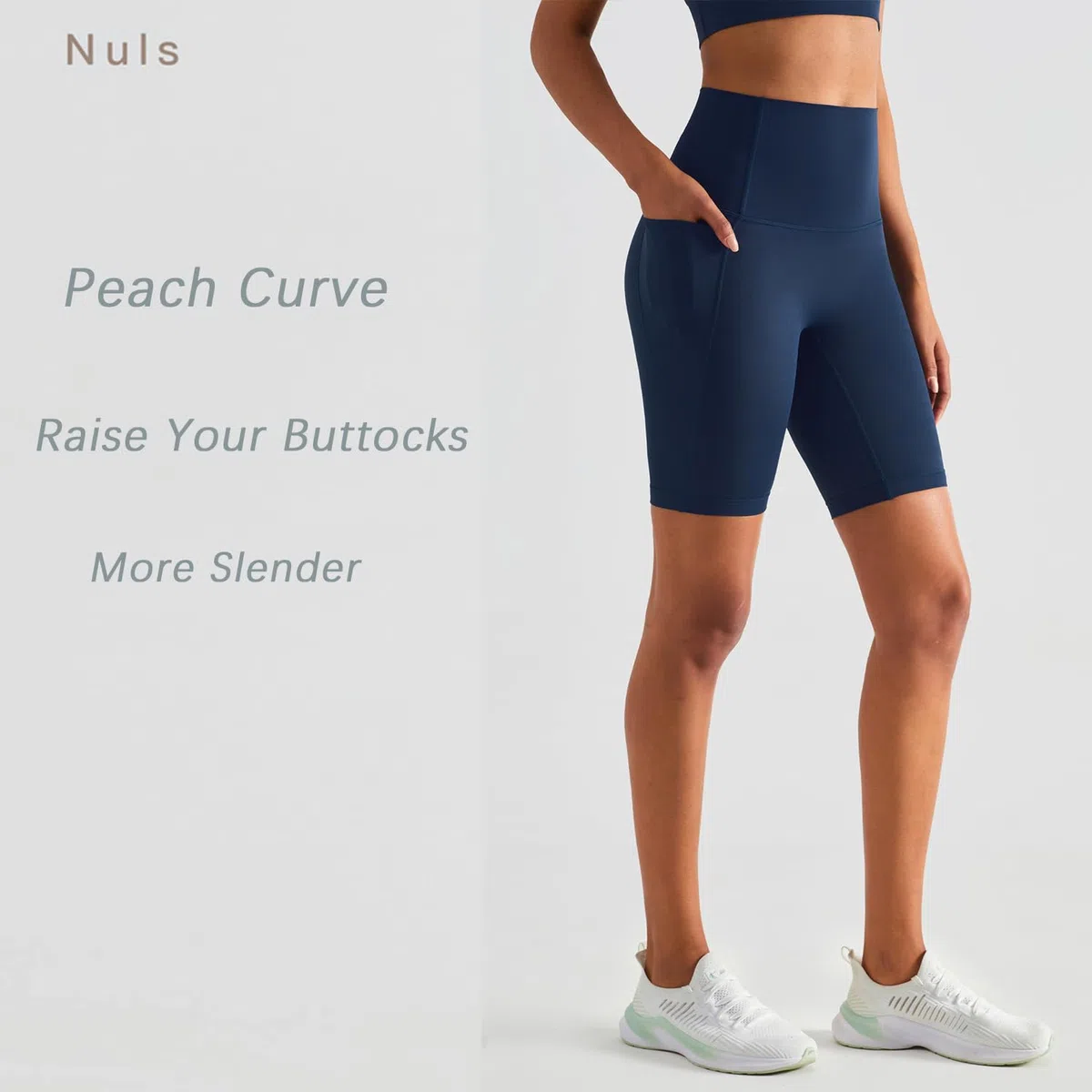 Pantaloncini Sportivi da Donna Yoga Pantaloncini Corti a Vita Alta Pantaloni Corta Pantaloncini Yoga con Tasche Laterali Corsa Palestra Jogger Sport