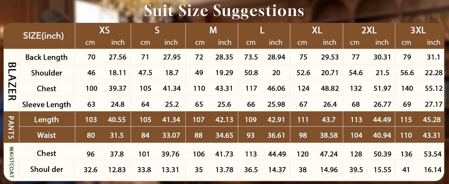 Abito da Uomo 3 Pezzi Slim Fit Completo da Sposo Formale Vestito Business per Uomo Matrimonio Giacca Vest e Pantaloni