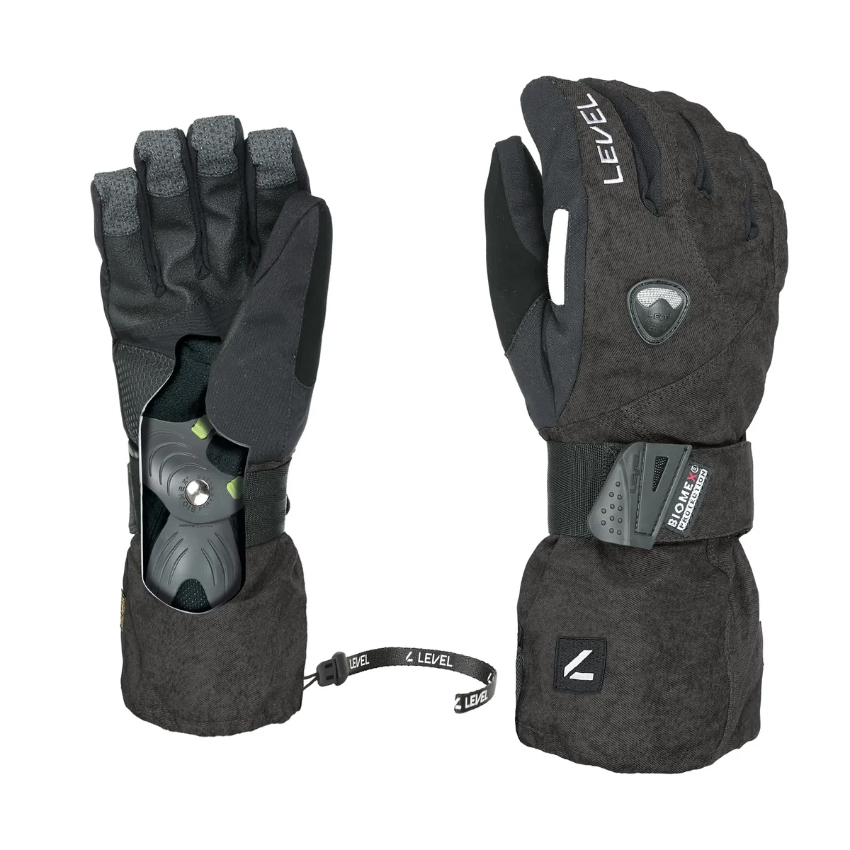 Level Fly - Guanti Sci e Snowboard Uomo con Polsino e Cinturino Regolabile, Guanti Invernali Termici Uomo Protettivi, Impermeabili e Traspiranti, Ideali sulla Neve e nella Stagione Fredda - 1 Paio