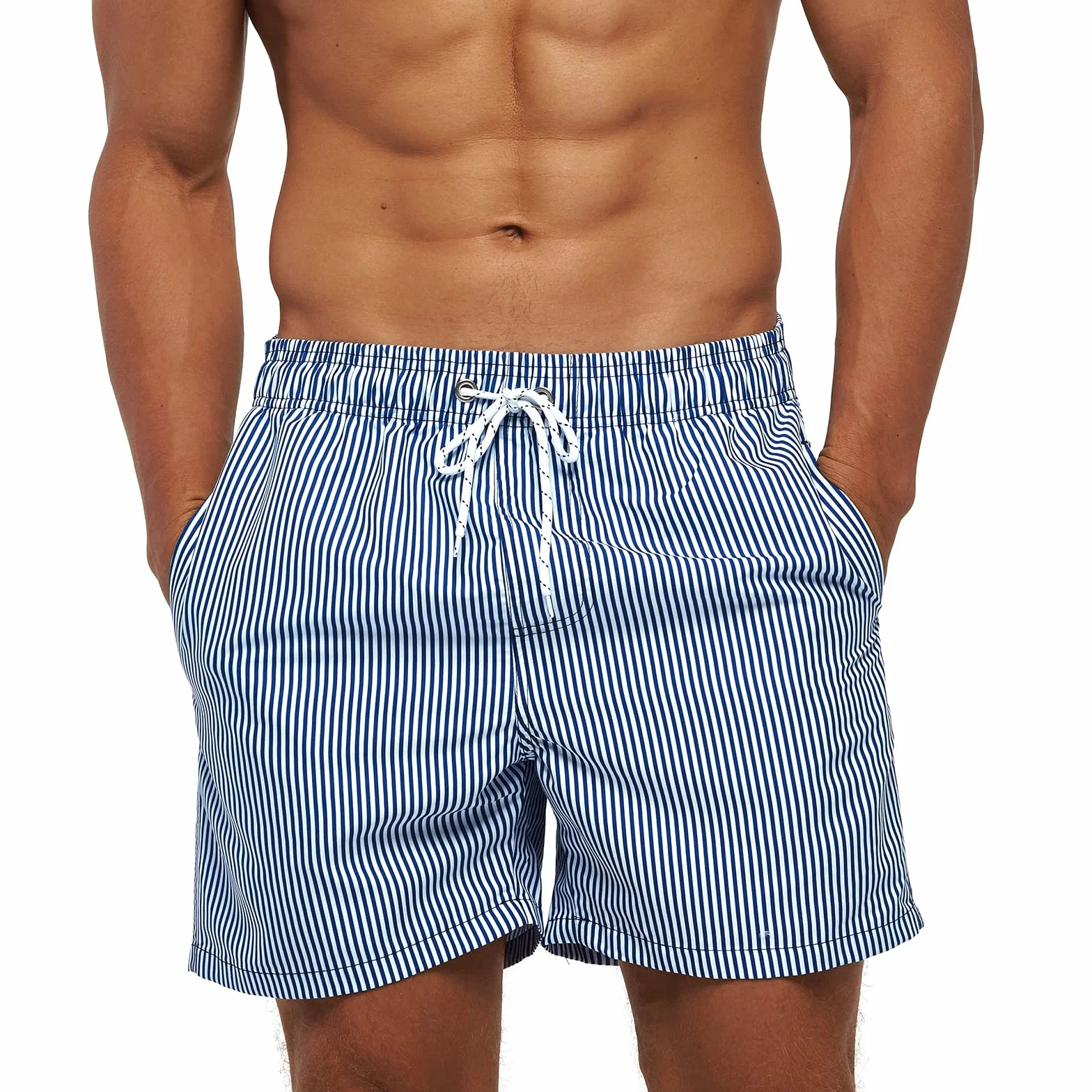Costume Uomo Mare Costumi da Bagno Uomo Traspirante ad Asciugatura Rapida con 3 Tasche Pantaloncini da Bagno con Fodera in Rete e Coulisse Regolabile