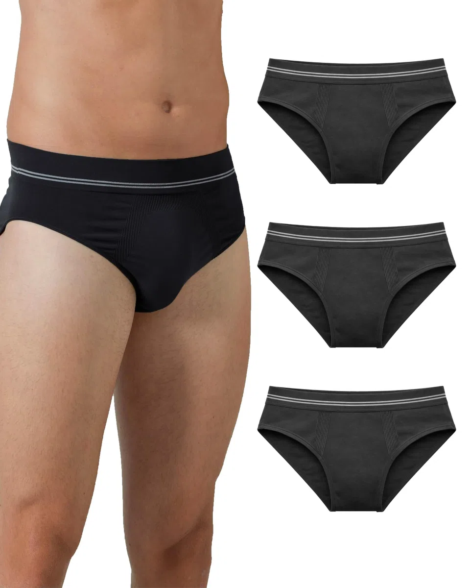 Risalti Slip Uomo Microfibra 3 pz - Mutande Uomo Elasticizzate e Traspiranti, Mutande Senza Cuciture ed Etichette più Morbide del Cotone, Slip Intimo Comodo - Made in Italy