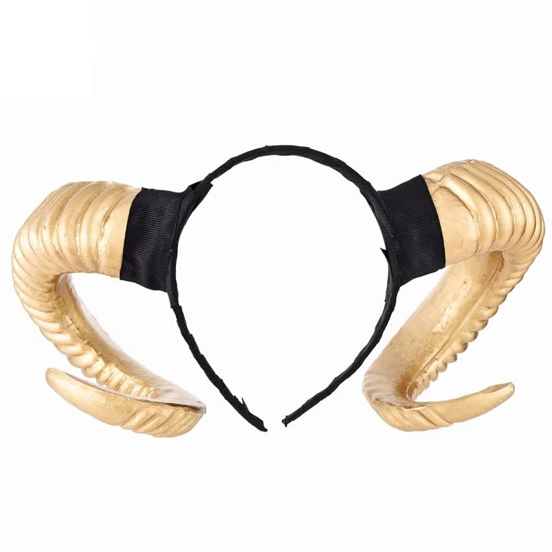 Cerchietto per capelli in corno di pecora gotico per Halloween, accessorio per cosplay, decorazione per feste, cosplay, copricapo