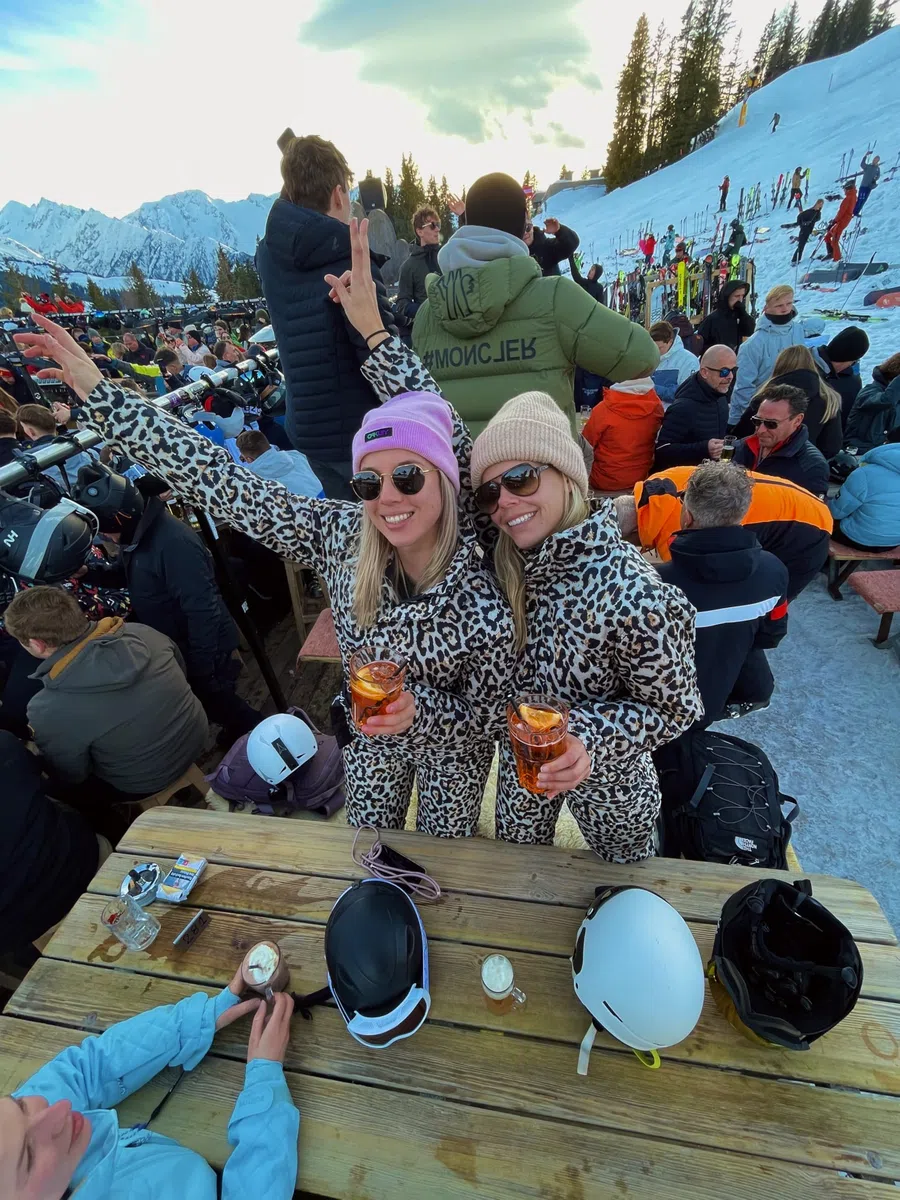 Funky Alps – Tuta da sci Panther Print – Panter Leopard – Tuta da sci – Tuta intera – Onesie – Impermeabile e antivento – Unisex – Stampa – Taglia S-XXL