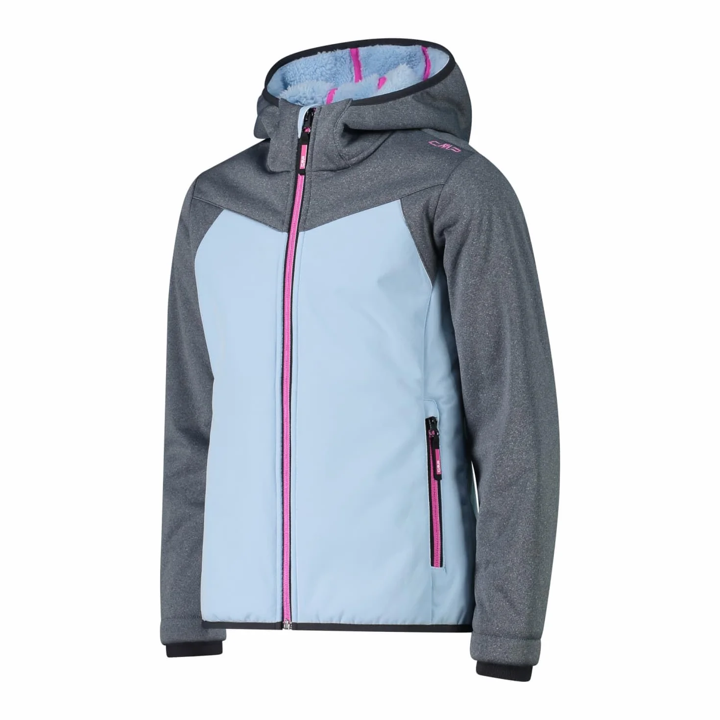 CMP Giacca Da Bambina Con Cappuccio Fisso In Softshell Accoppiato Jacket Unisex - Bambini e ragazzi