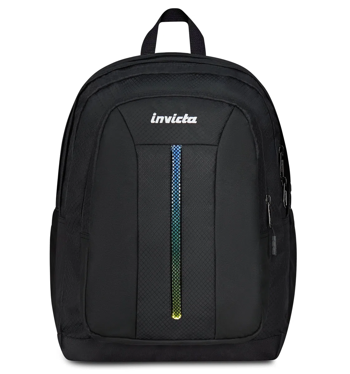 Invicta Zaino Scuola Jelek Up Led, Nero, Doppio Scomparto Con Tasca per PC e Tasca per Borraccia, 36 lt, Scuola Media e Superiore, Zaino Ragazza e Ragazzo