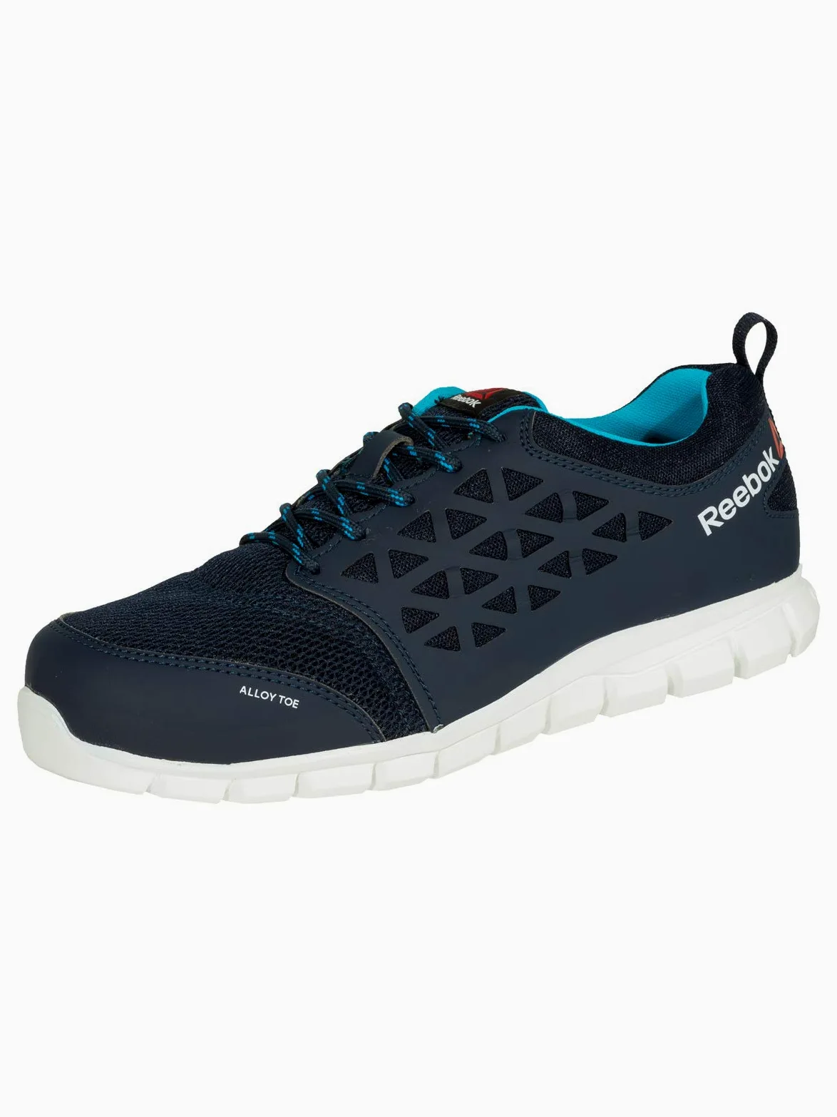 Reebok Sneakers di Sicurezza in Microfibra Blu Marino con Puntale in Alluminio S1P SRC 37 Blu Marino