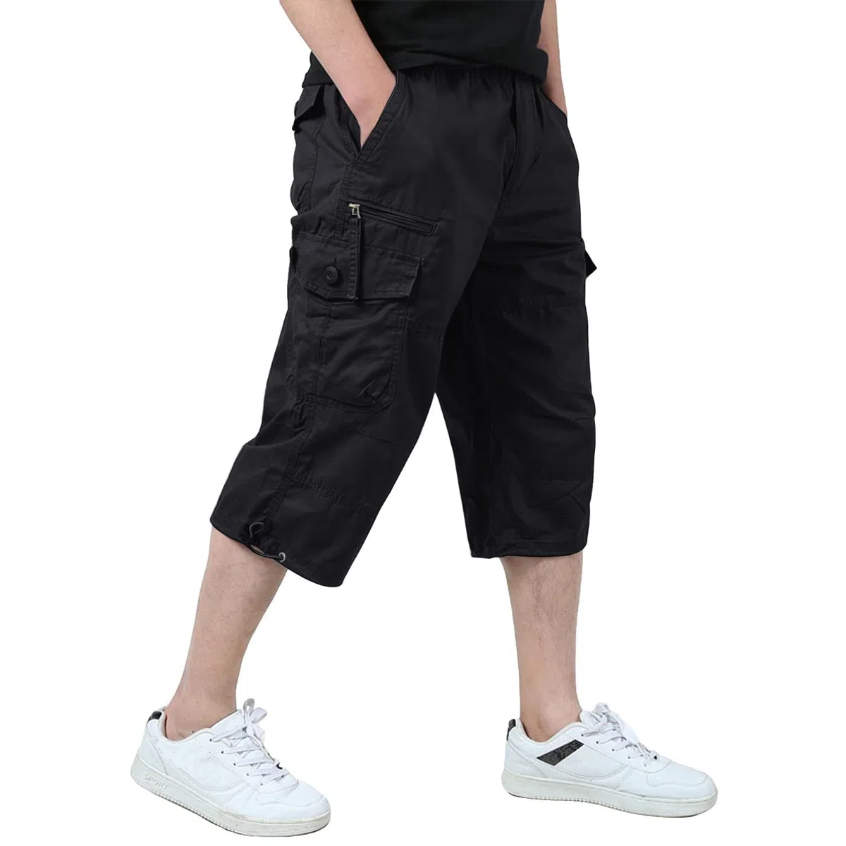 KEFITEVD Pantaloncini Cargo 3/4 da Uomo Bermuda Shorts Pantaloni Estivi in Cotone