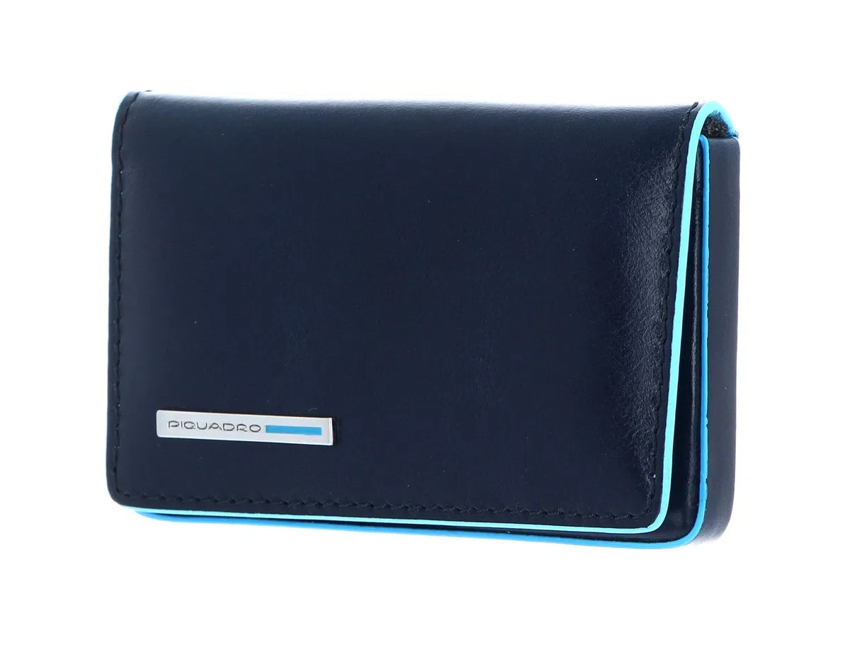 Piquadro PP1263B2 Porta Biglietti Da Visita, Collezione Blu Square, Blu