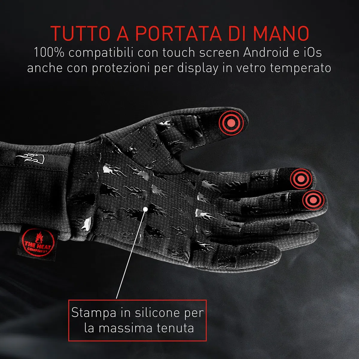 THE HEAT COMPANY – WIND PRO LINER - guanti resistenti al vento - qualità premium - guanti touch screen per donna e uomo - guanti sportivi: guanti invernali caldi per il ciclismo e la corsa
