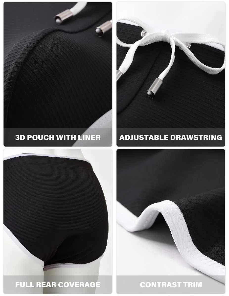 Arjen Kroos Costume Uomo Mare Slip Rigato – Costume Slip Uomo con Pouch 3D - Mutanda da Mare Regolabile - per Piscina, Spiaggia, Vacanze