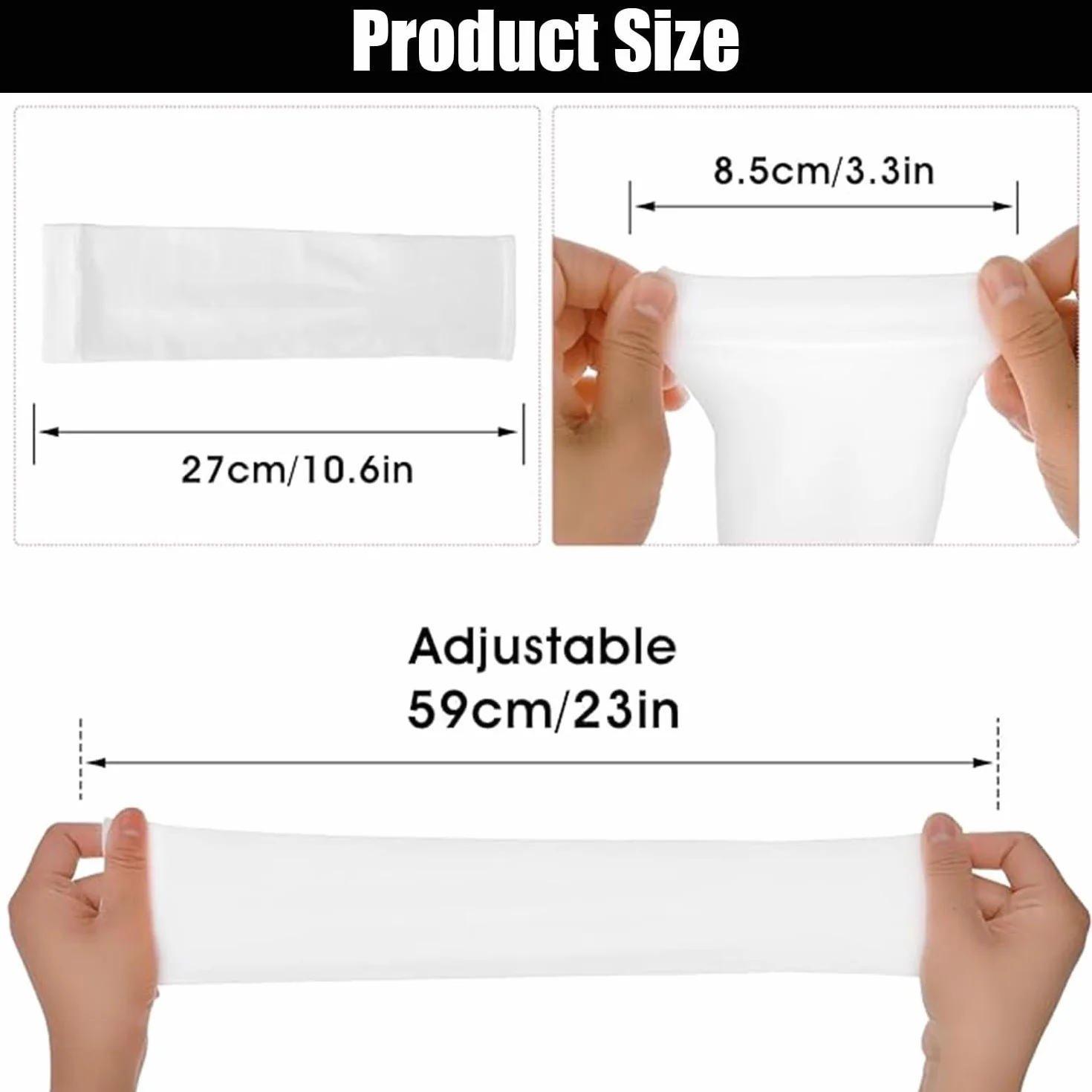 2 Paia Manicotti Manicotti A Compressione per Braccio da Donna Manicotti per Protezione Solare da Esterno Adatti per Corsa, Basket E Corsa (Nero + Bianco)