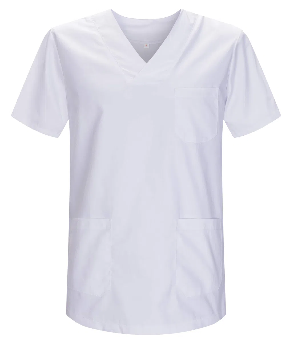 MISEMIYA - Abbigliamento Lavoro Unisex Collo Picco Maniche Corte Uniforme Clinica Ospedale Pulizia Veterinario IGIENE OSPITALITÁ - Ref.817