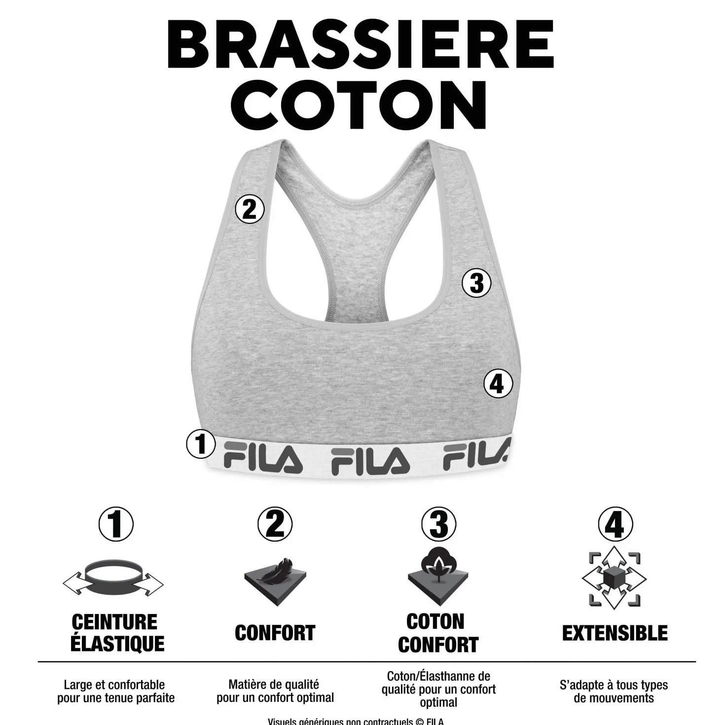 Fila Fila Women Fi/2/Brax3 Reggiseno Sportivo Donna