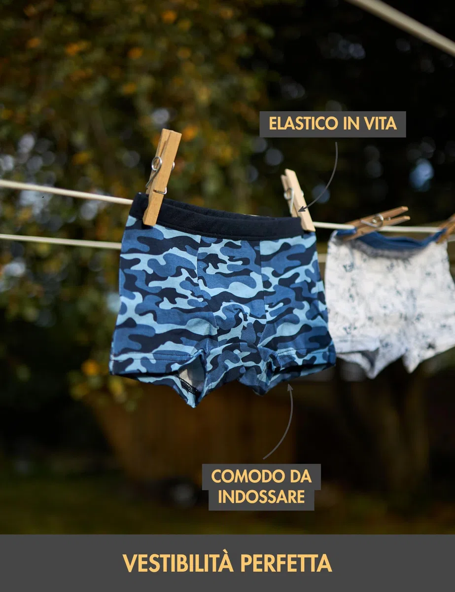 Basic Treasure Confezione da 8 Boxer da Ragazzo in Cotone Oeko-Tex, Biancheria Intima per Bambini, Biancheria Intima per Ragazzi