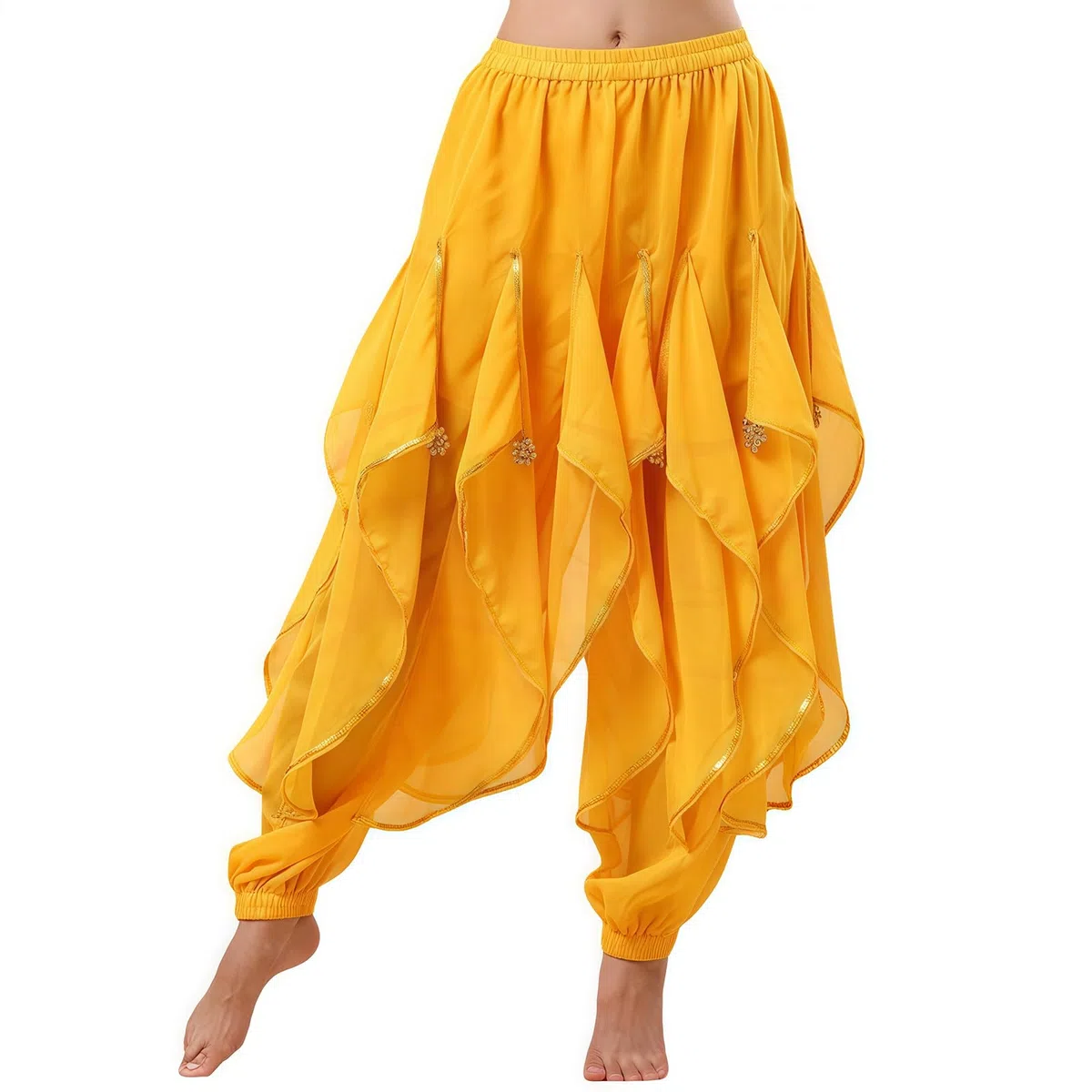 Baisdan Harem Pants - Costume da Danza del Ventre, Indiano, Arabo, Tribale, Ondulato, Pantaloni