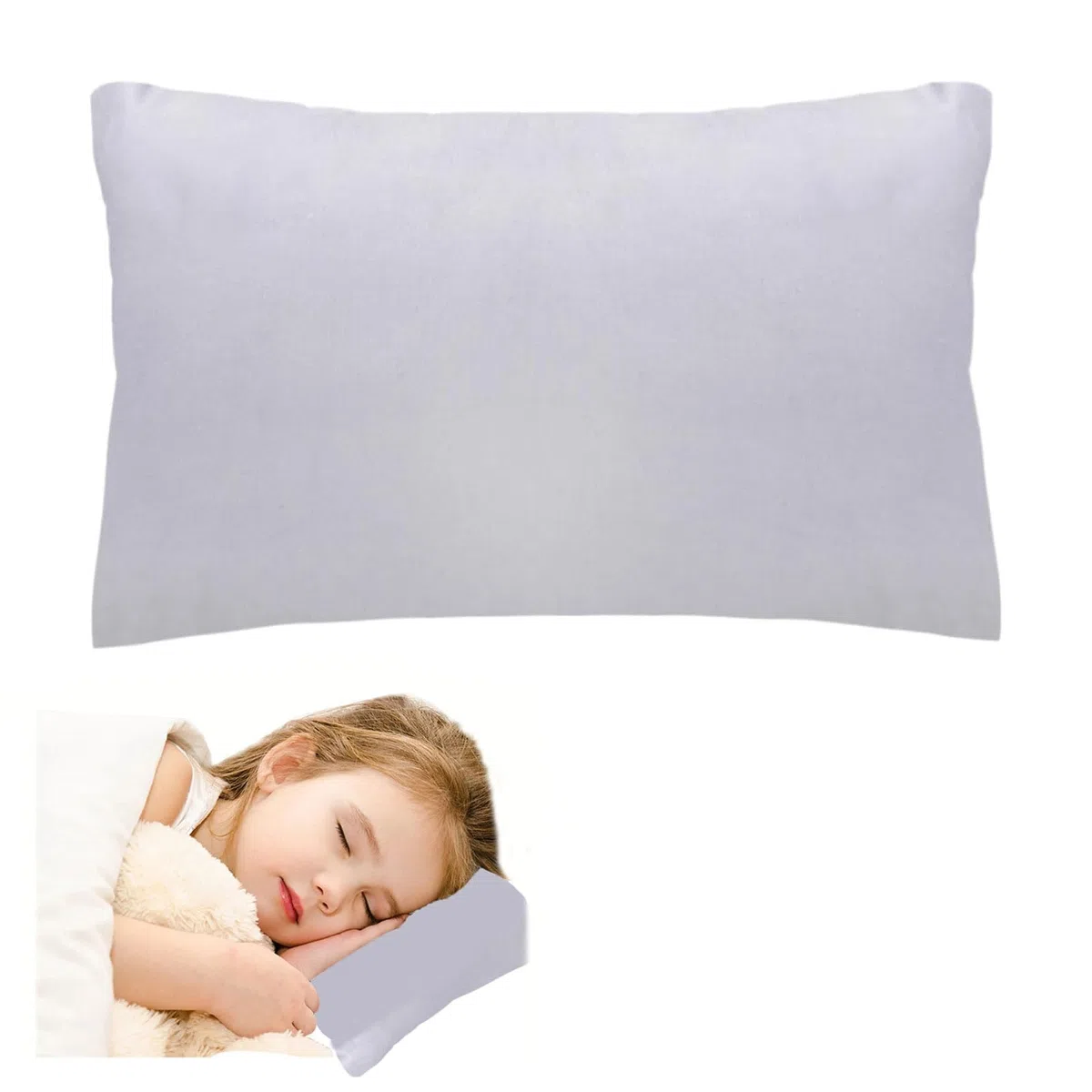 Mini cuscino,Cuscino da Viaggio Ultra Comodo,28*17cm piccolo cuscino,Mini cuscino da viaggio,lavabile in lavatrice,Adatto a bambini dai 3 ai 6 anni, supporto per il collo dell'adulto (grigio)