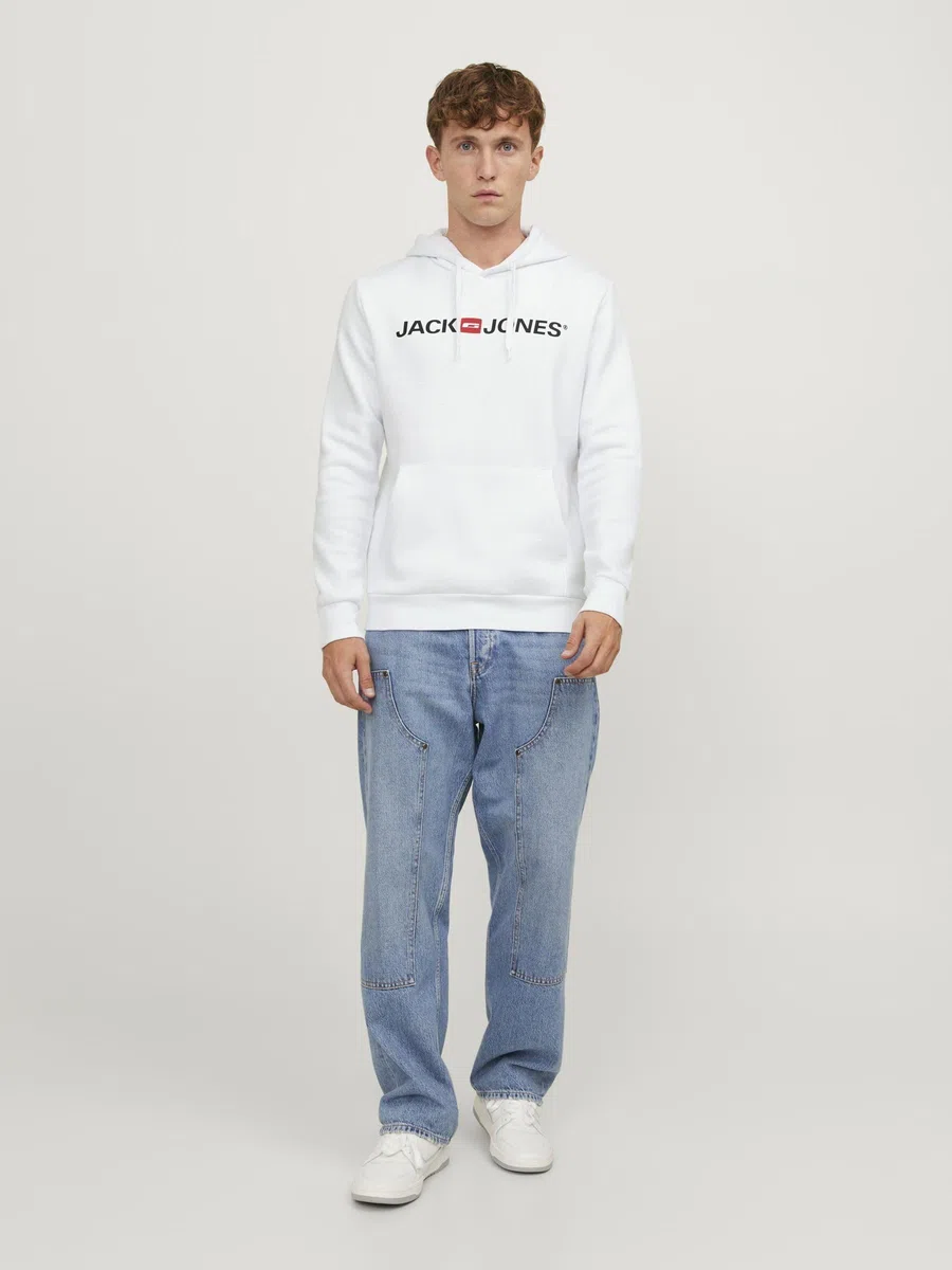 JACK & JONES JJECORP Logo Sweat Felpe con Cappuccio Uomo