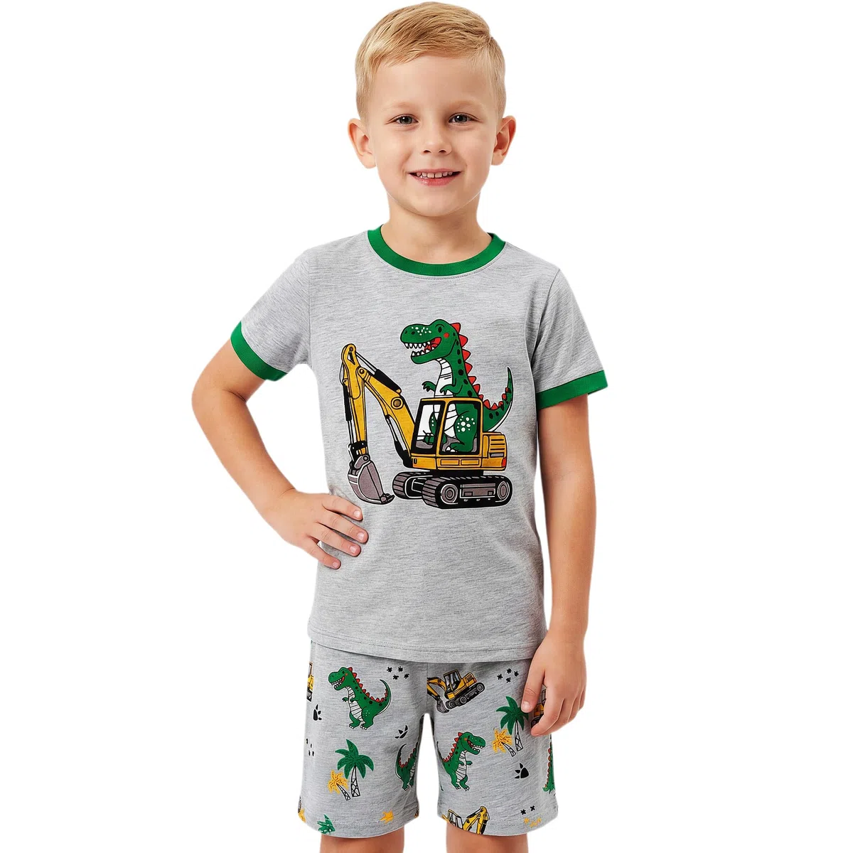 Pigiama Manica Corta Bambine Bambini, Morbido Cotone Unicorno Calcio Abbigliamento da Notte, Traspirante T-Shirt e Shorts 2 Pezzi Abbigliamento da Casa Estate per Bambino età 2-8