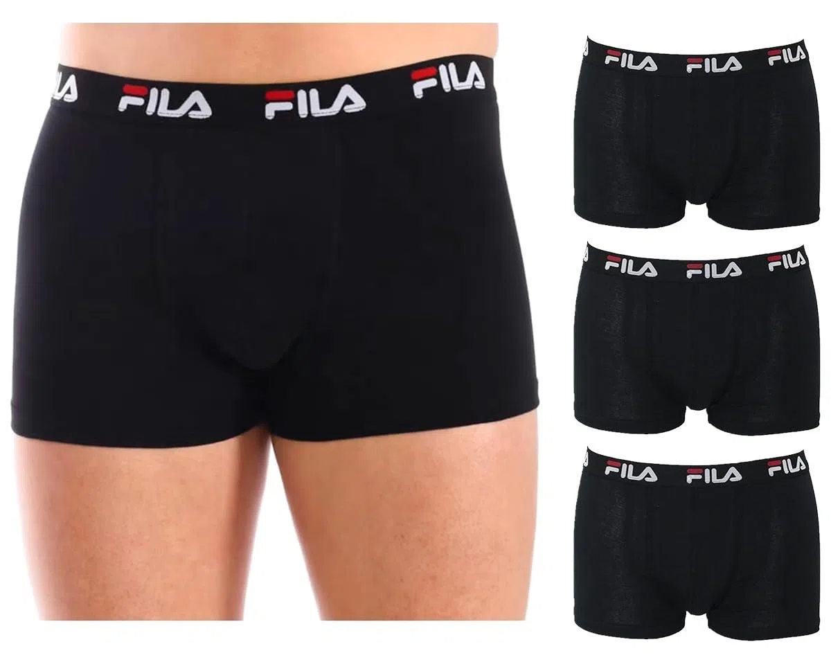 FILA 2 o 3 Pezzi Boxer Uomo Cotone Elasticizzato - Boxer Uomo Cotone - Mutande