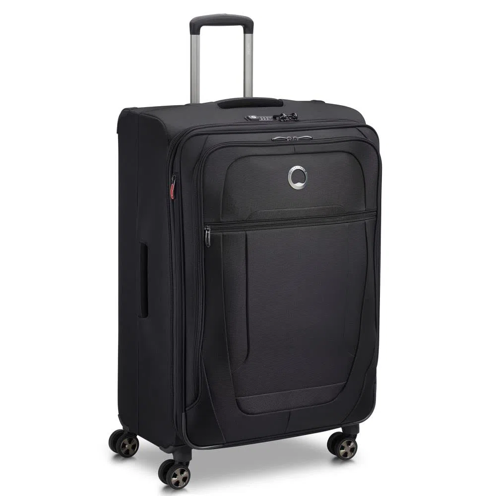 DELSEY PARIS - HELIUM DLX - Valigia Grande Estensibile Morbida - 77x49x33 cm - 115 L - L - Nero