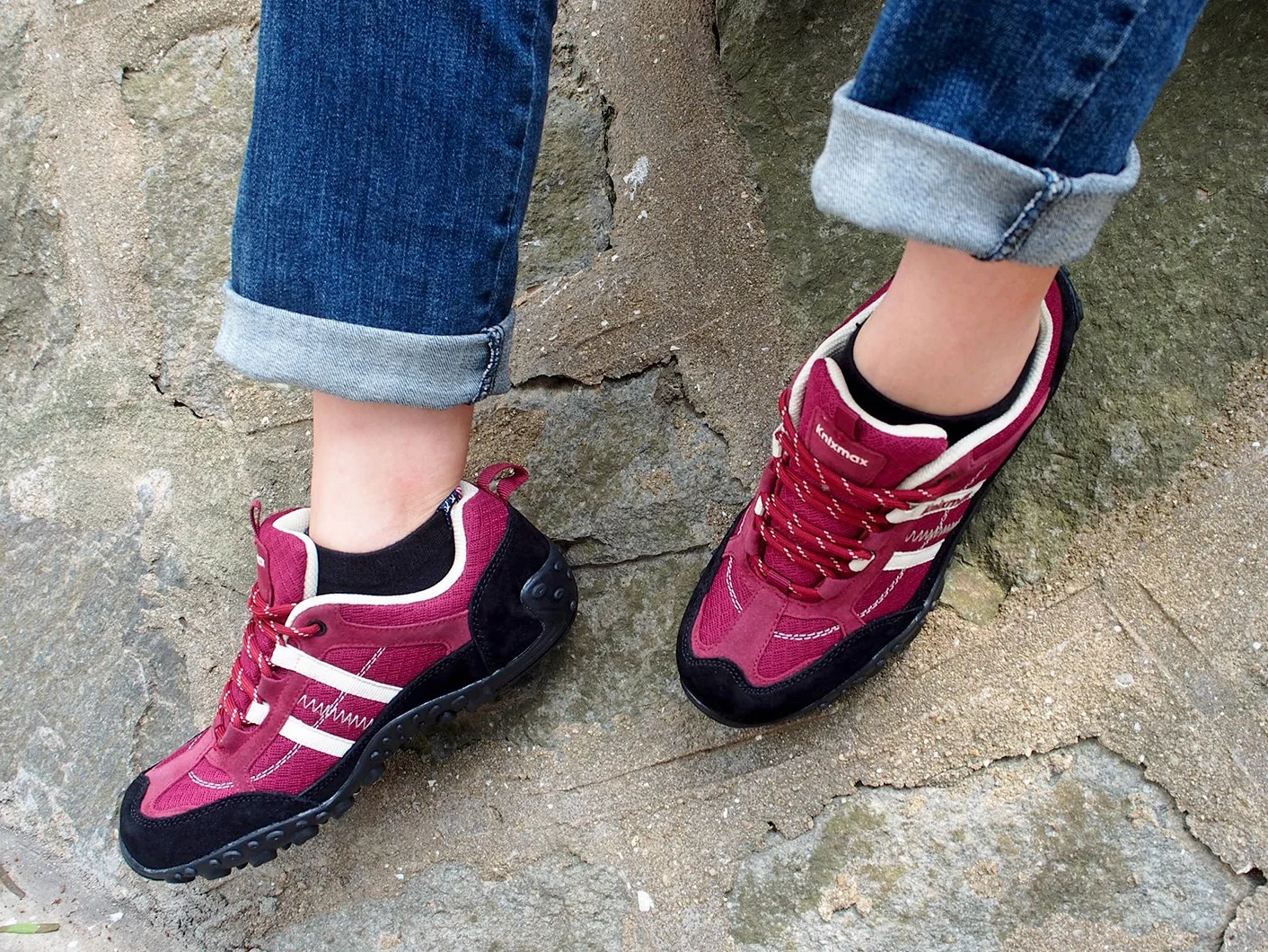 Knixmax Scarpe da Trekking da Donna Leggero Scarpe da Escursionismo Antiscivolo Traspiranti All'aperto Sportive Passeggio Arrampicata Scarpe da Montagna