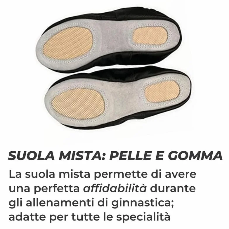 Anniel 2038 Scarpe da Ginnastica Artistica in Pelle. 100% Made in Italy (40, Bianco)