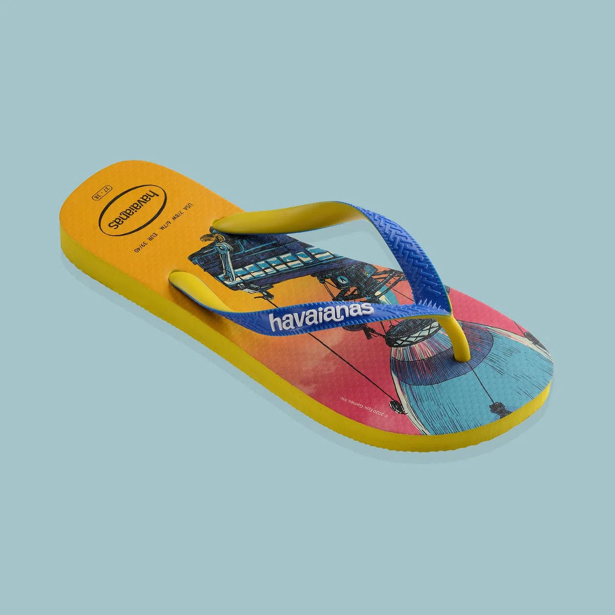 Havaianas - Top Fortnite, Comfortable, Durable, and Lightweight Flip-Flops, Featuring Iconic Moments from the Game, Non-Slip Sole, Adults Unisex