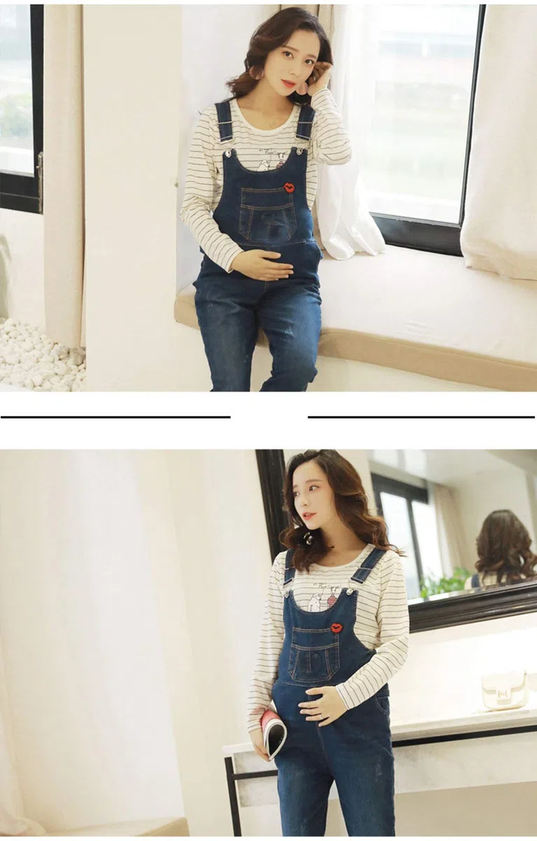 babao Salopette Premaman Tute Donna Incinta Denim Salopette Jeans Tute