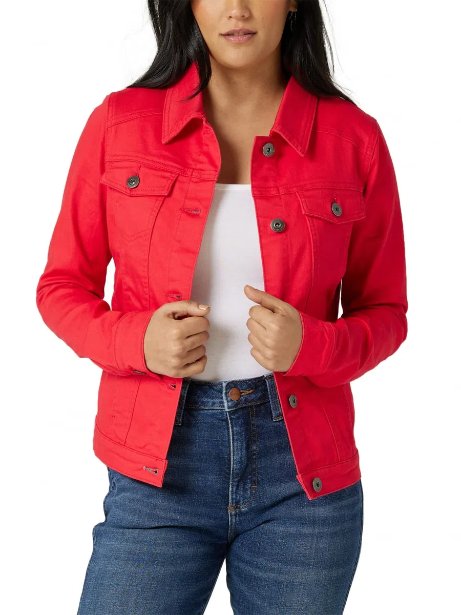 Wrangler Authentics Stretch Denim Jacket Giacca in Denim Donna
