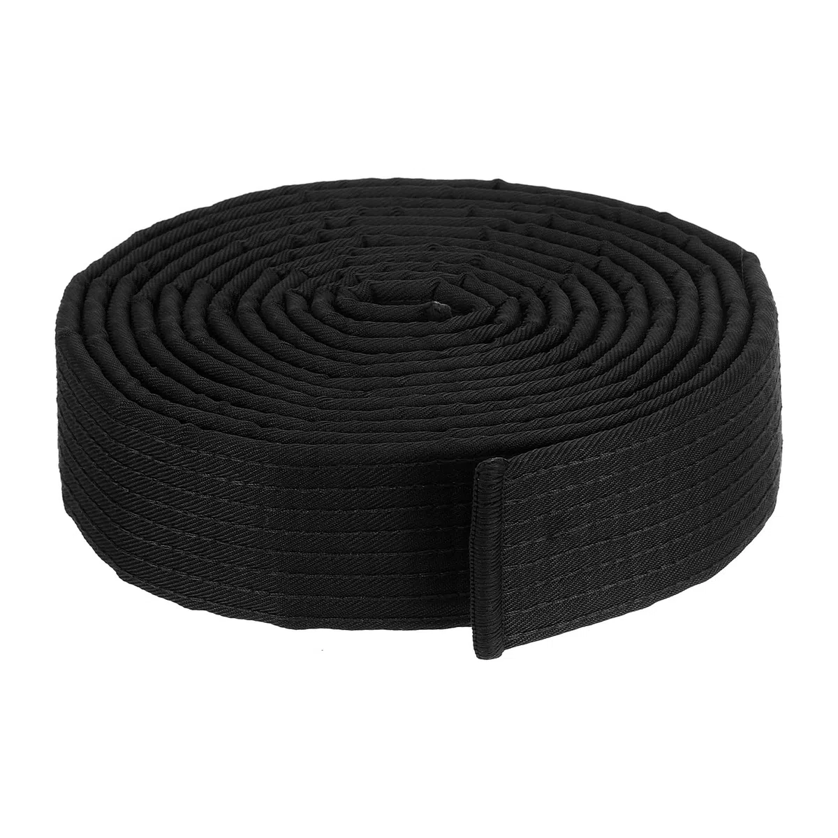 PATIKIL Cintura di Rango Colorata Taekwondo 1,6" x11,2 Piedi 3,4m, Cintura da Karate Judo Arti Marziali in Cotone per Insegnamento Allenatore, Nero