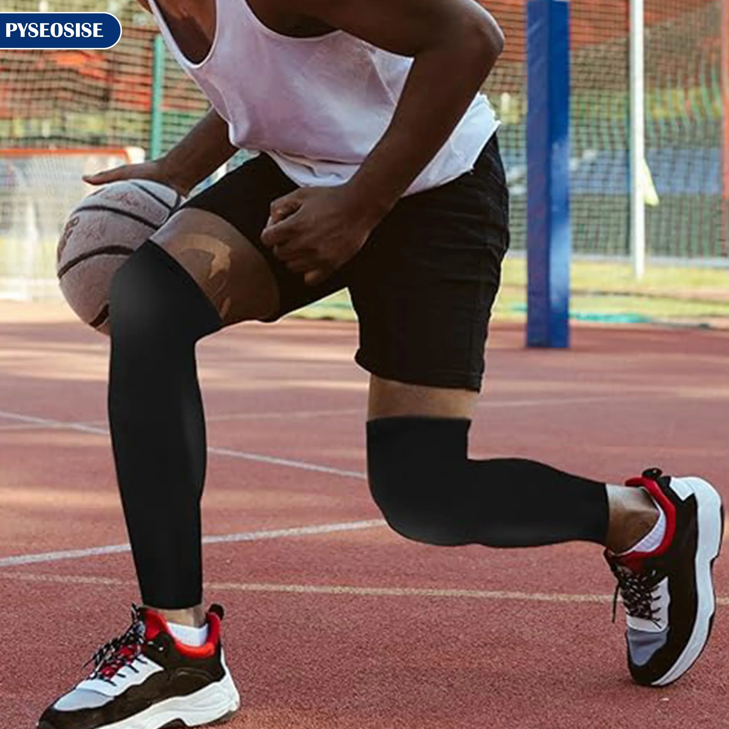 Manicotti Gamba Compressione, 2 Paia Gambali Compressione e 2 Paia Manicotti Braccio, Protezione UV Estiva Arm Sleeves Leg Sleeves per Ciclismo Corsa Basket Calcio