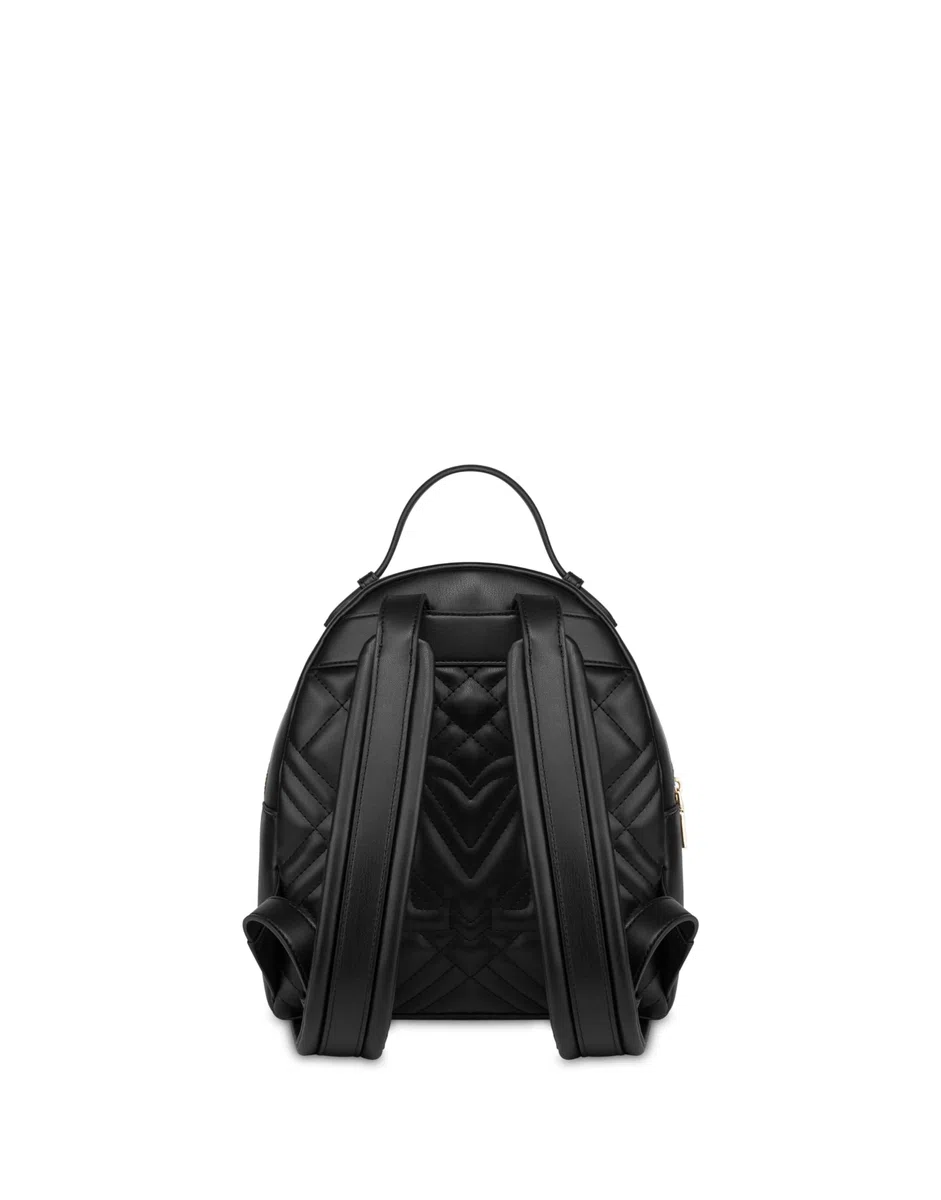 Love Moschino ZAINO QUILTED PU NERO GALV.ORO