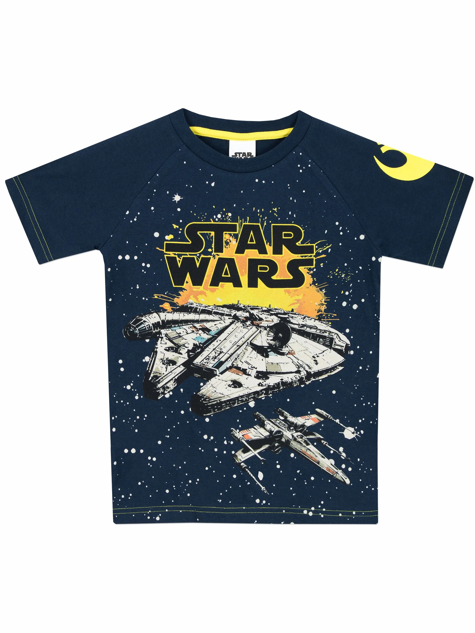 Star Wars - Maglietta a Maniche Corta Ragazzi - Millennium Falcon