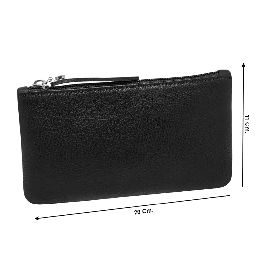FAST WORLD SHOPPING Pochette Vera Pelle Unisex, Borsello a Mano Uomo Donna, Bustina Versatile, Borsellino per Trucco, Astuccio Porta Penne e Matite, Custodia Make-Up e Accessori