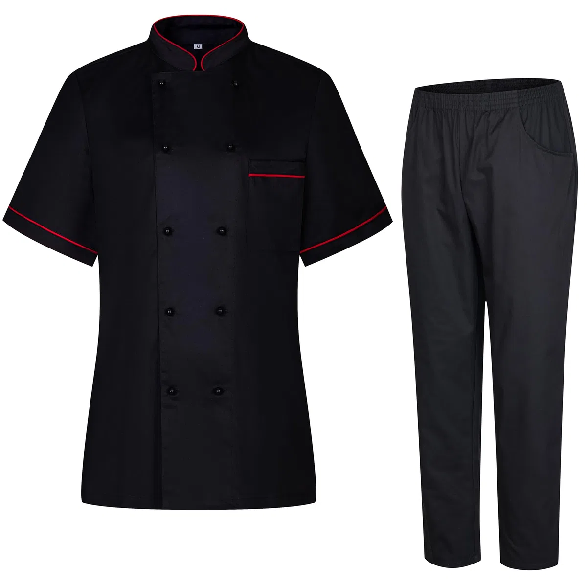 849B-8312 - Giacca da chef da donna e pantaloni da cuoco da donna, uniforme gastronomia