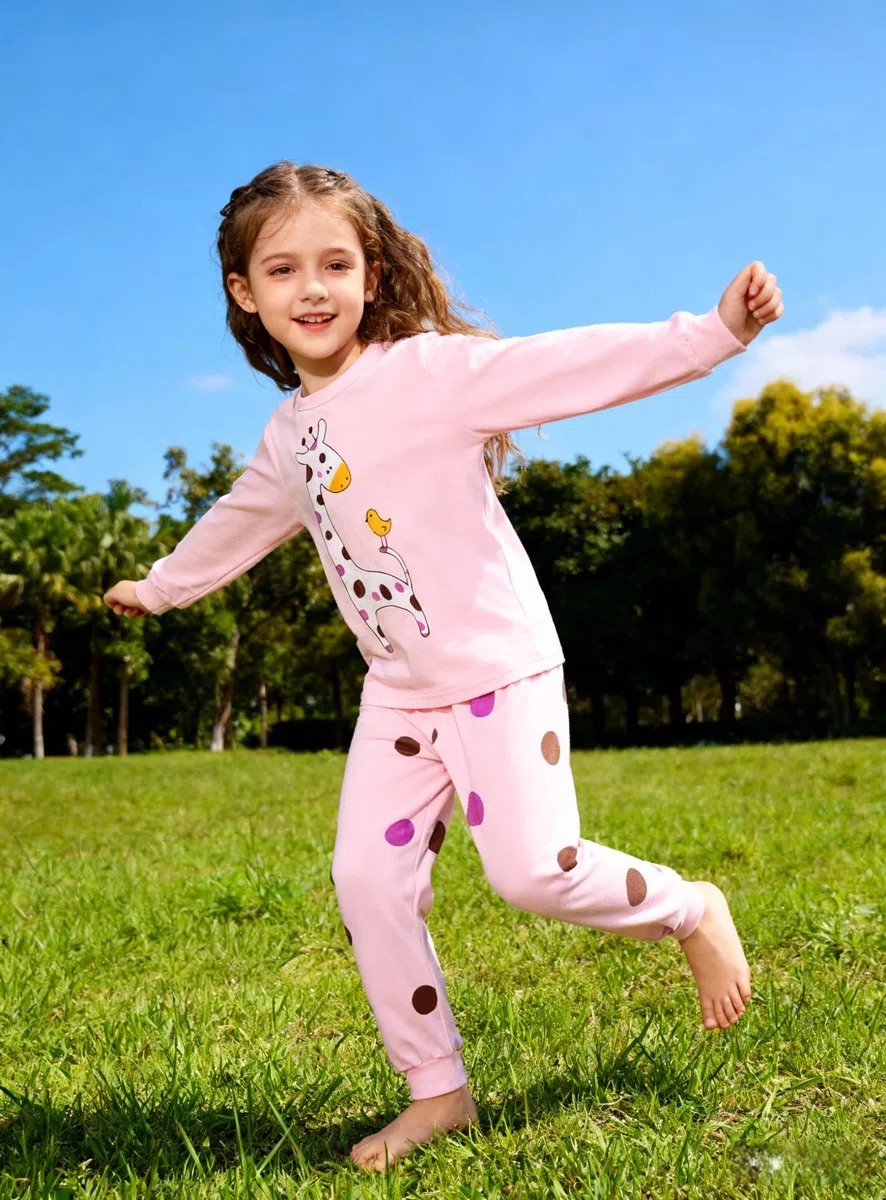 Pigiama Bambina Unicorno Pigiama per Bambini Cotone Manica Lunga Set Pigiama 3-13 Anni