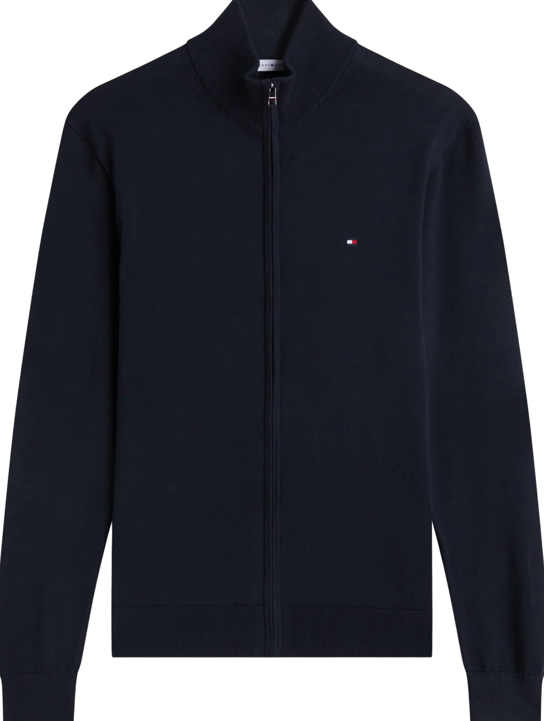 Tommy Hilfiger Uomo Pullover con Cerniera Essential Cotton Zip Thru Collo alla Coreana