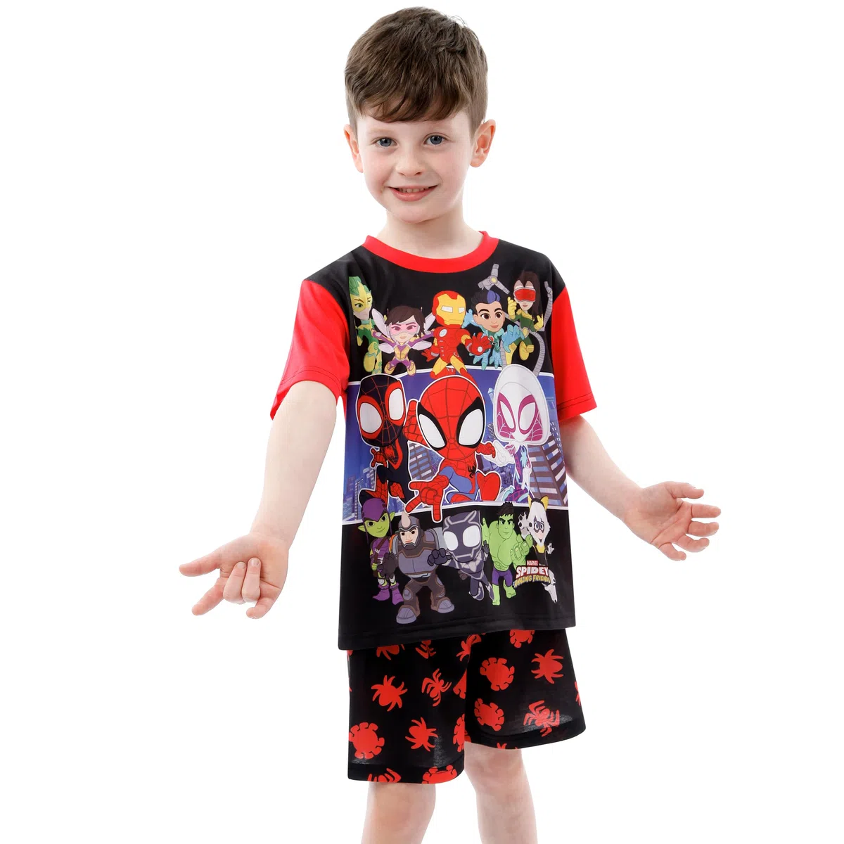 Marvel Spidey E I Suoi Fantastici Amici Pigiama Bambino | Pigiama Spiderman | Pigiamone Bambino Corto