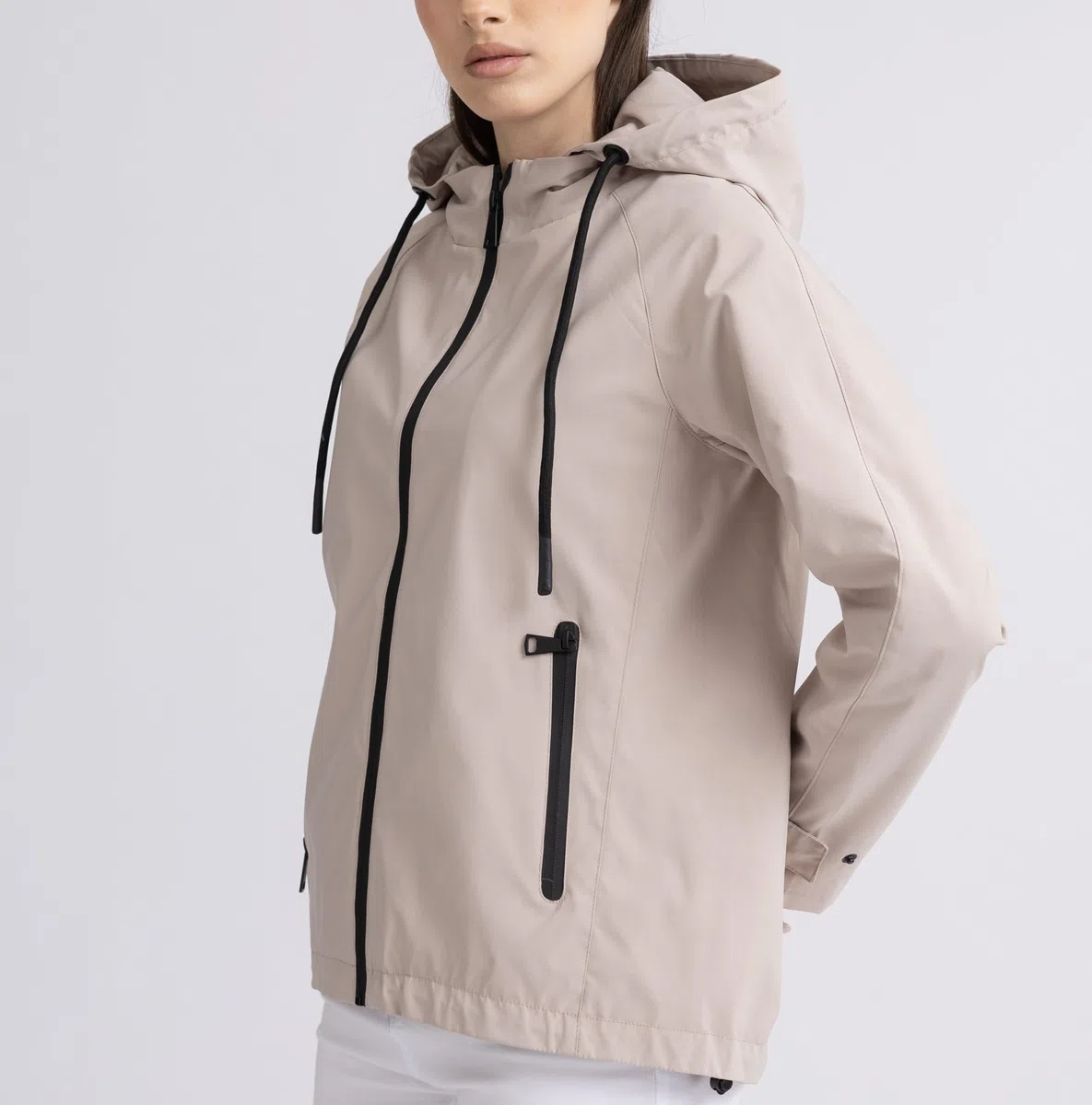 Giacca Softshell da Donna con cappuccio Giubbino Leggero Antivento