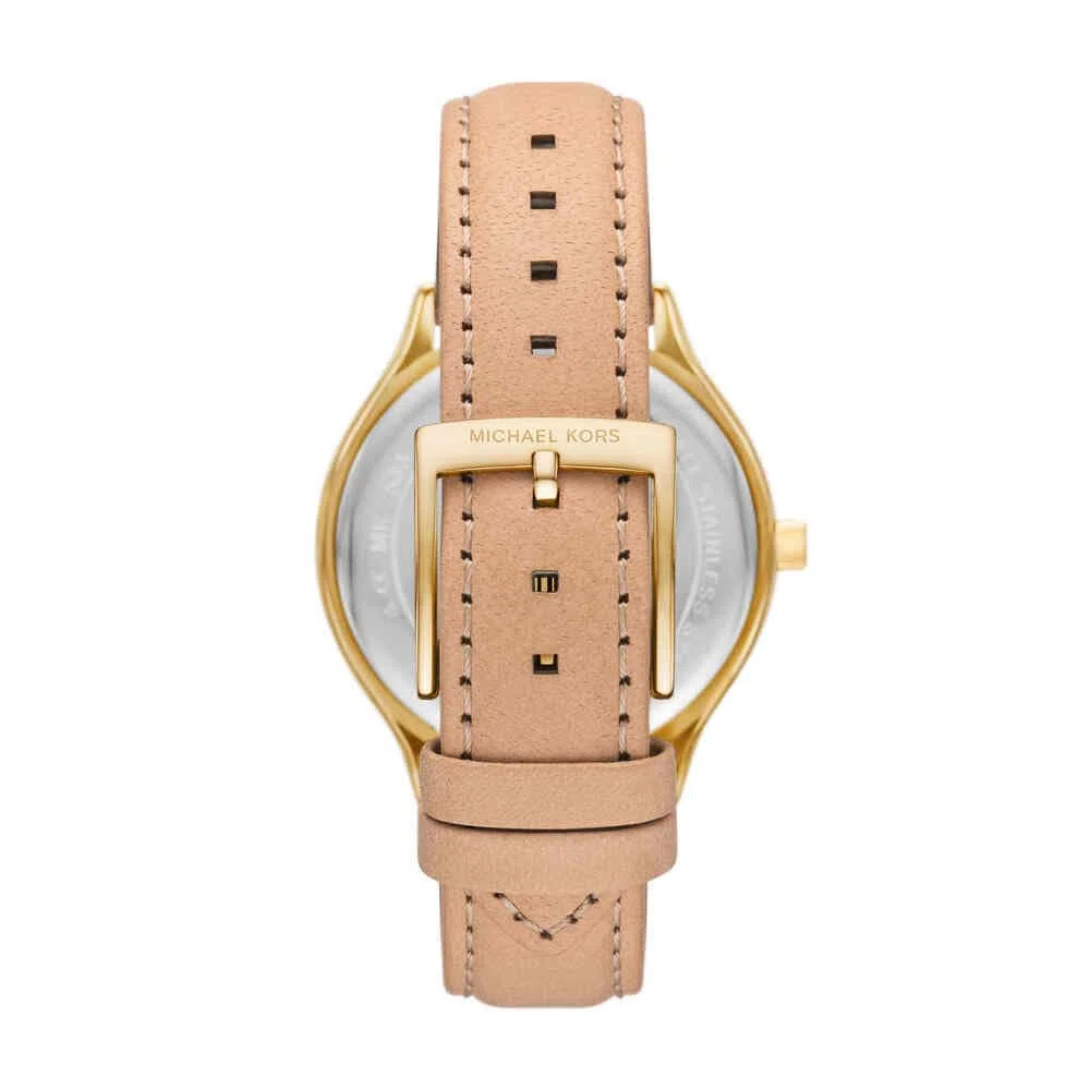 Michael Kors Orologio Slim Runway da donna, movimento al quarzo a tre lancette da 38 mm con cinturino in pelle