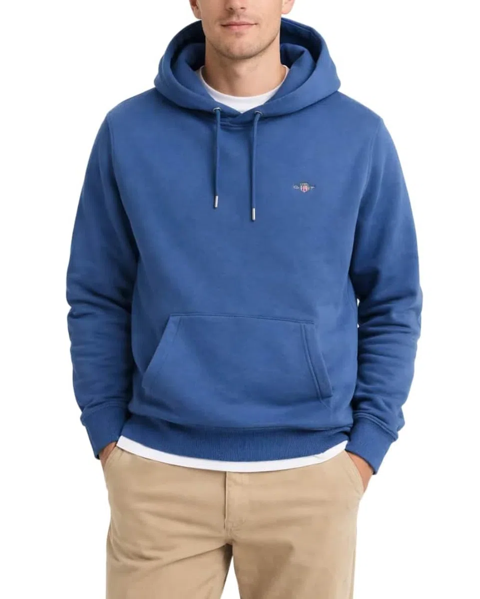 GANT Uomo Felpa con Cappuccio Pullover con Scudo Normale, Bubbelgum Pink