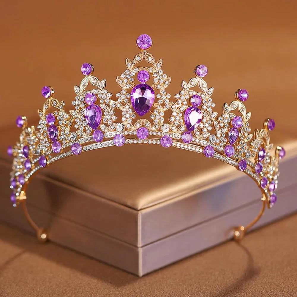NYSDM Sposa Corona Viola Strass Dolce Compleanno