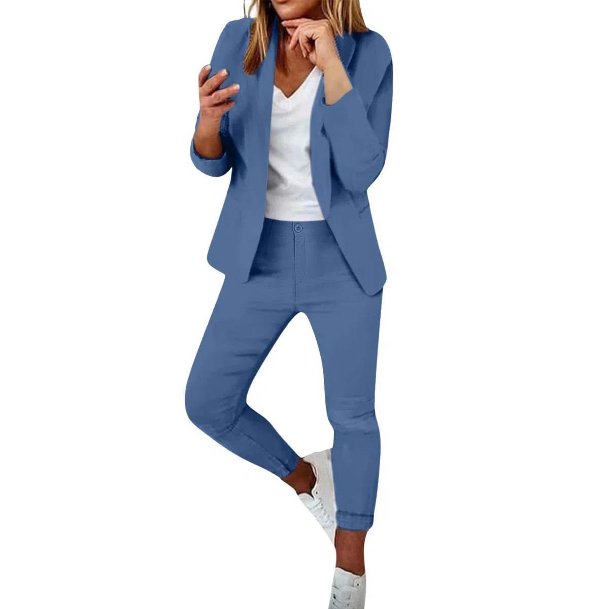 Tailleur Donna Due Pezzi Curvy Elegante Tailleur Pantalone da Donna Leggeri e Lavoro Completa con Risvolto Completo di Pantaloni e Blazer Pantaloni e Giacca Autunno Invernale